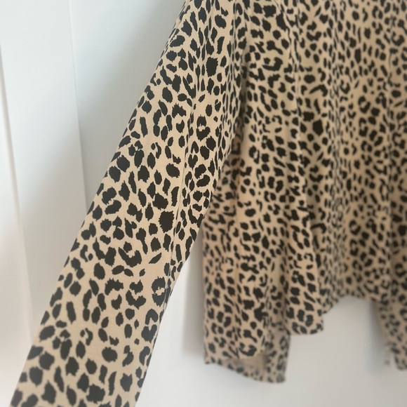 Belle by Kim Gravel Tan Leopard Print Moto Jacket - Picture 10 of 15